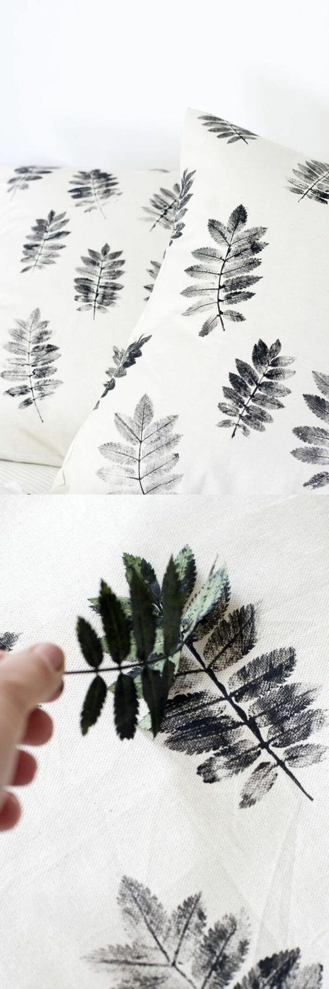 Fern Leaves Painted Walls