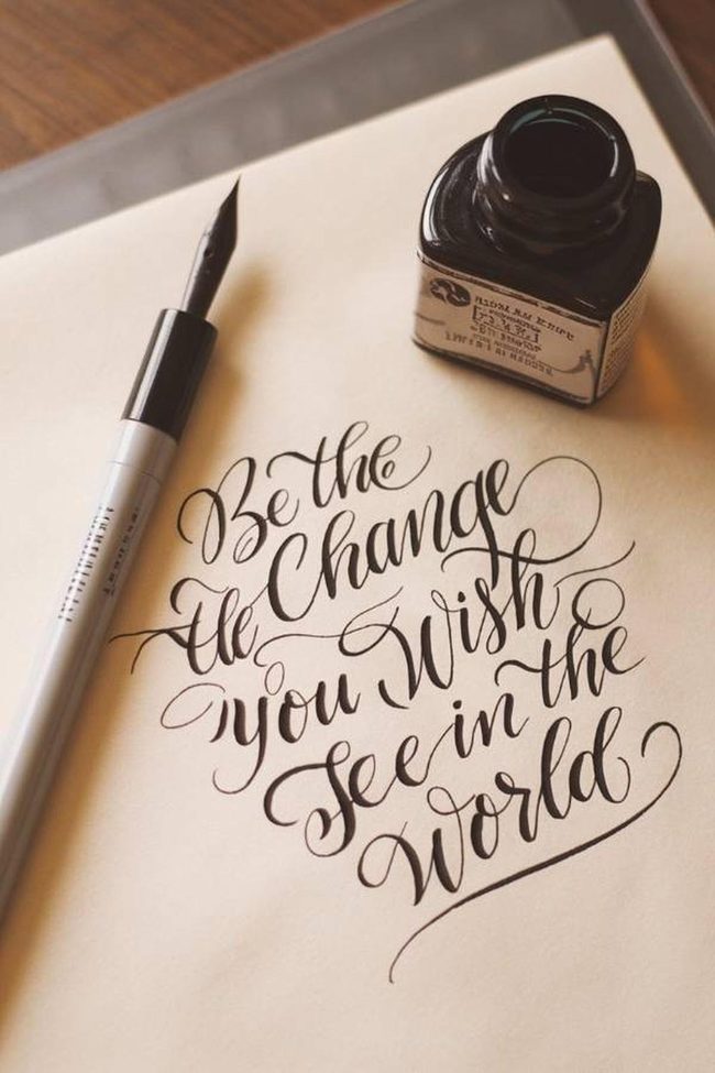 Flowing Ink Strokes On Paper