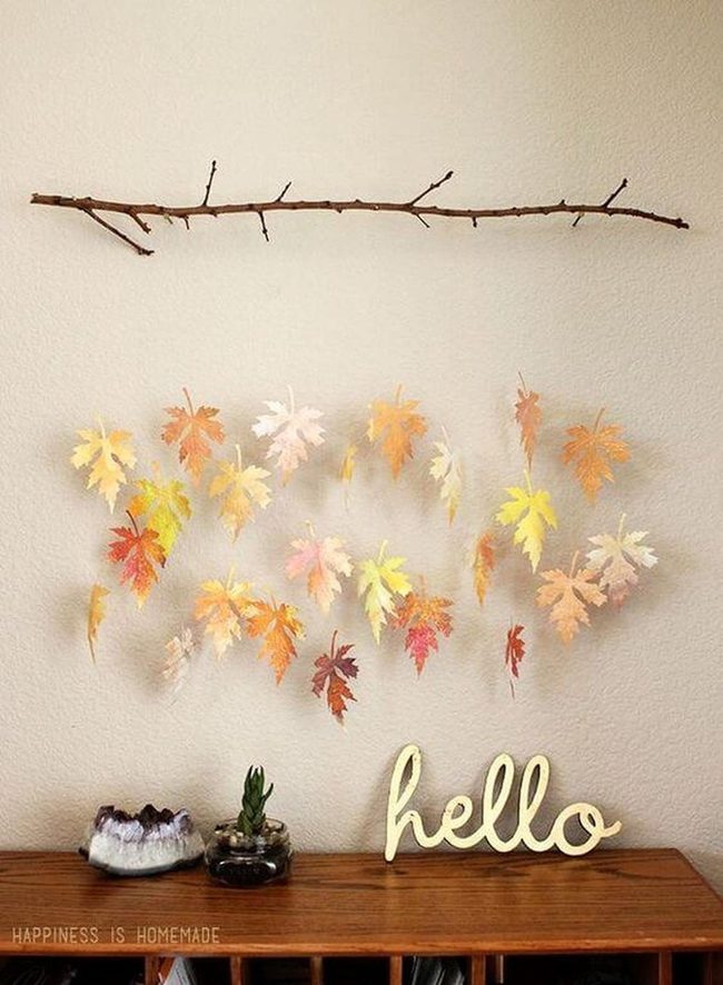 Amber Branches And Natural Wood