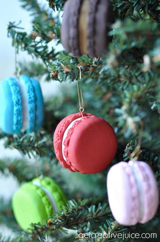 Pastel Macarons On Branches