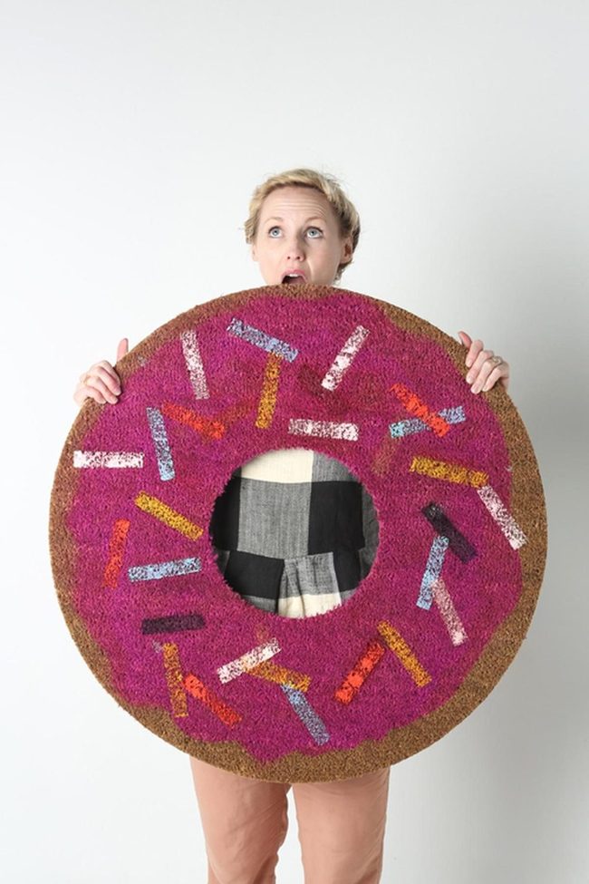 Pink Frosted Donut Rug