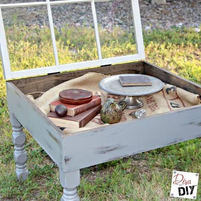 Reclaimed Window Frame Coffee Table