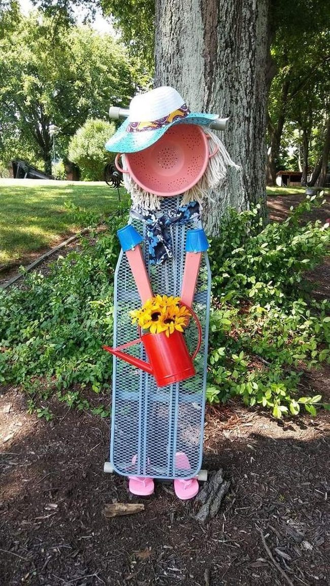 Colander Head Garden Character