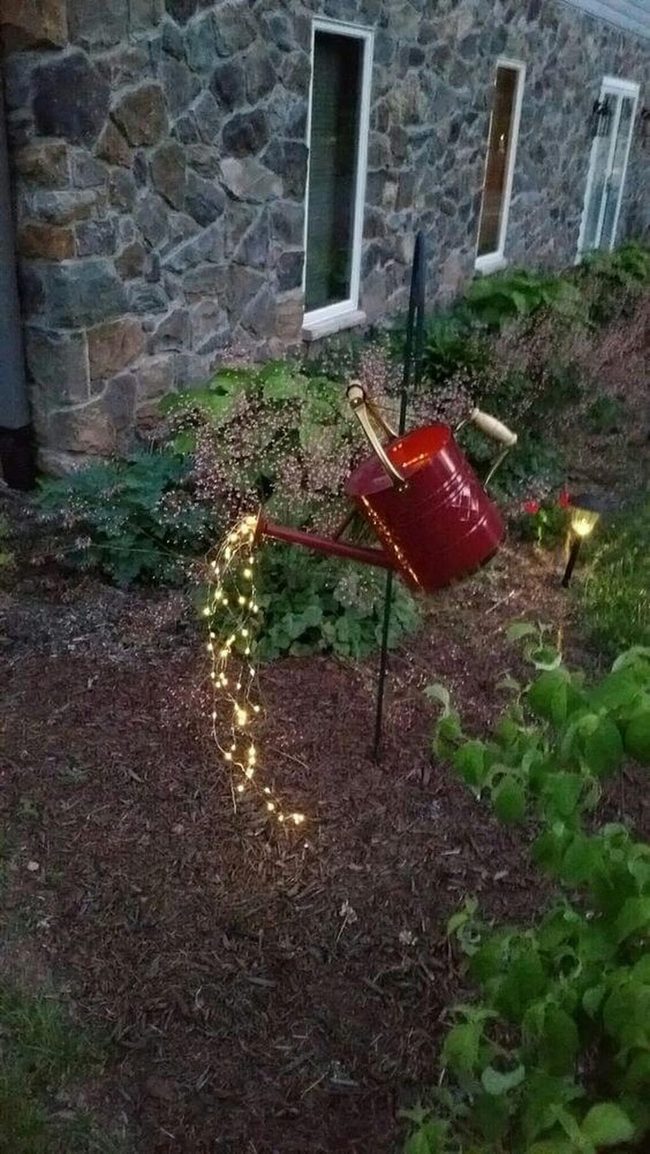 Red Watering Can Light Cascade