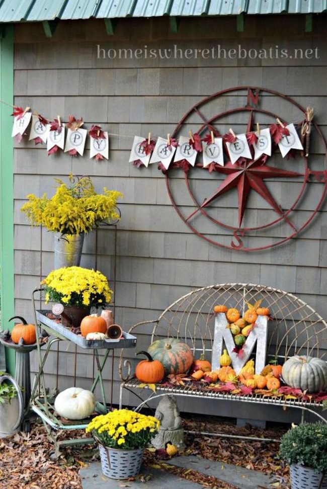 Handmade Harvest Paper Banner