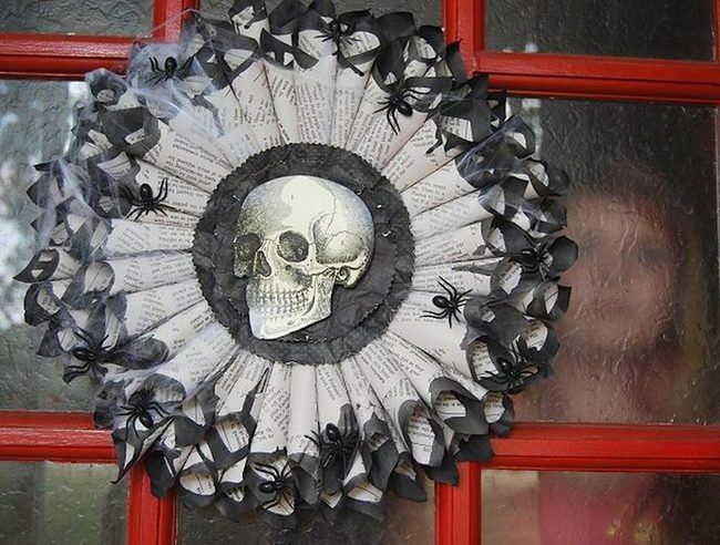 Skull And Spider Wreath
