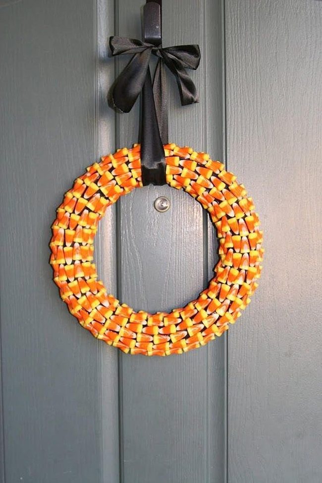 Orange Triangle Candy Wreath