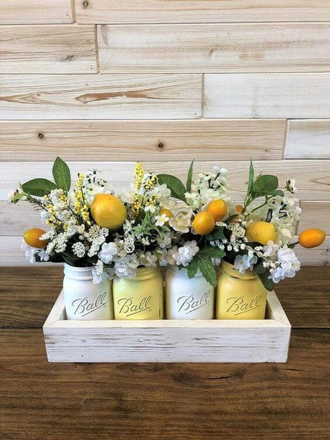 Fresh Flowers With Citrus Slices