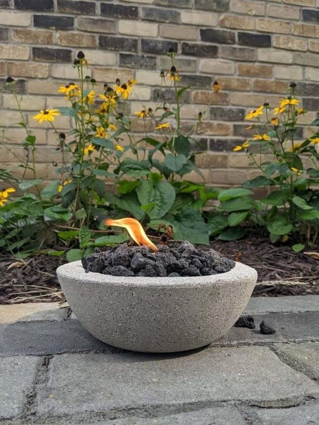 Concrete Tabletop Fire Bowl
