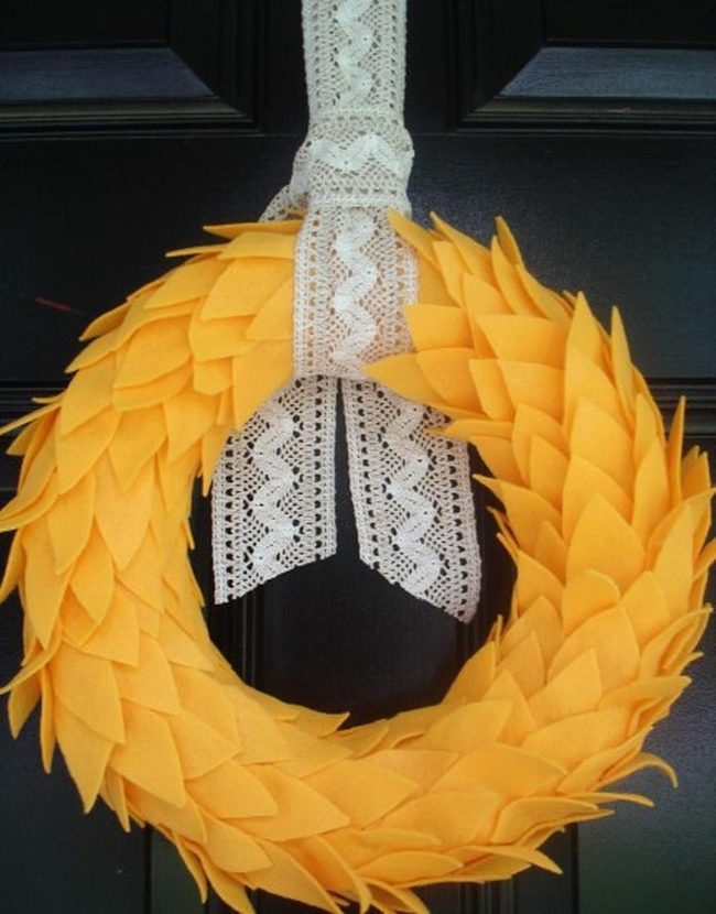 Sunny Yellow Petal Wreath