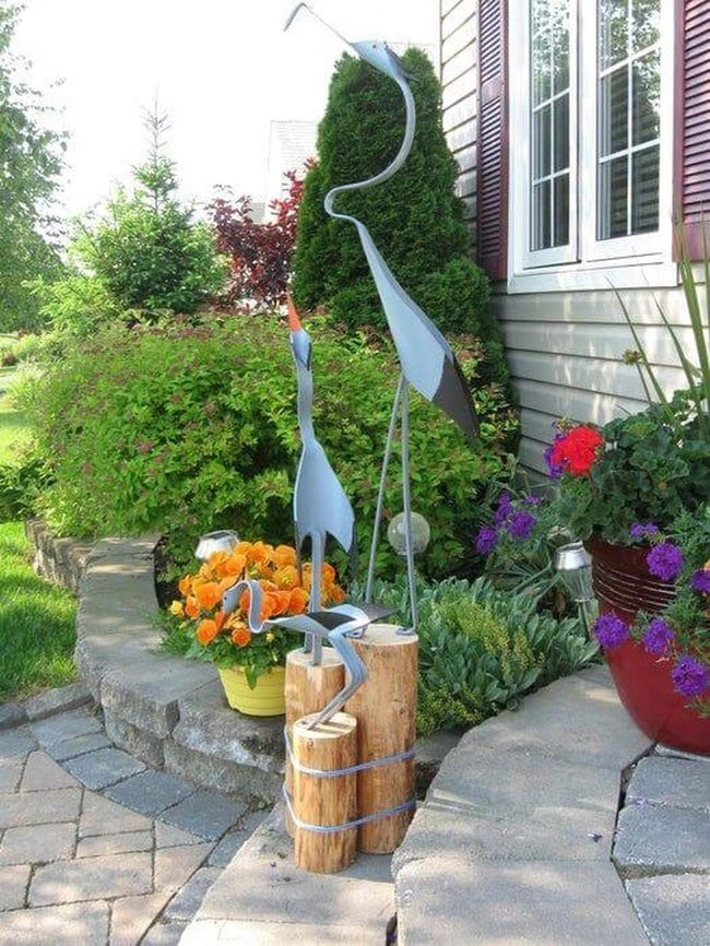 Colorful Pipes Garden Art