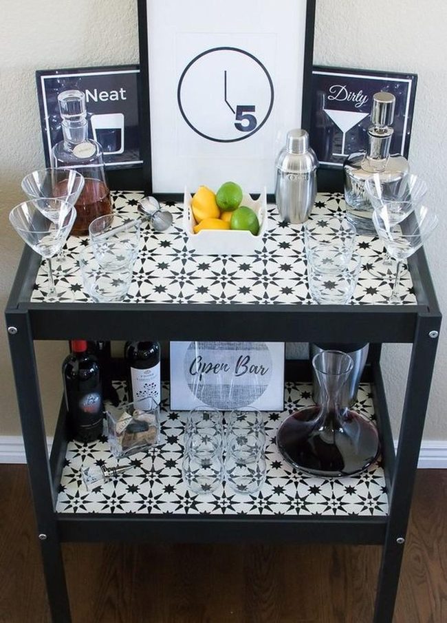 Black And White Cocktail Station
