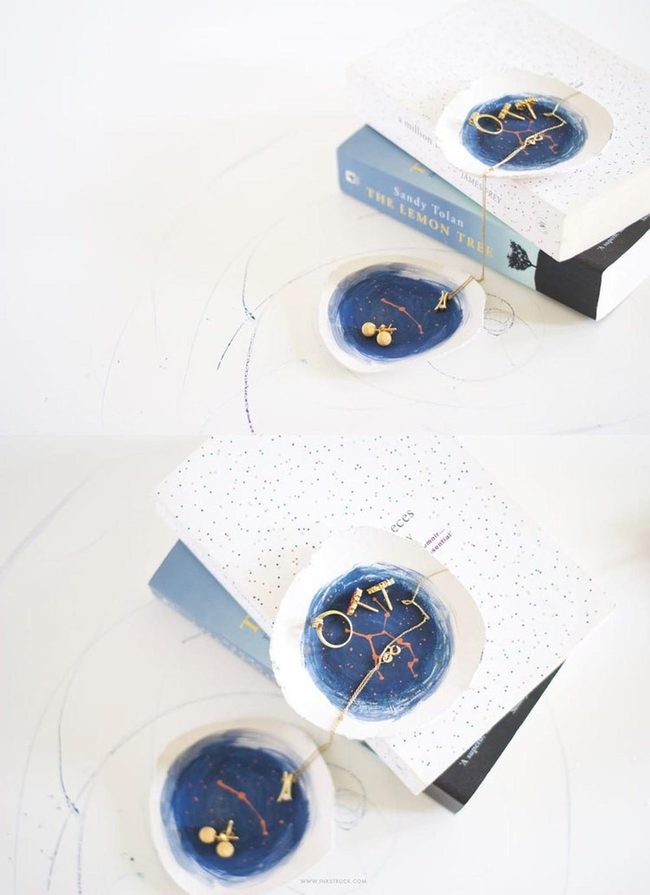 Blue Ceramic Moon Craters