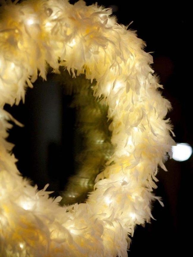 Feather Wreath Handmade Elegance