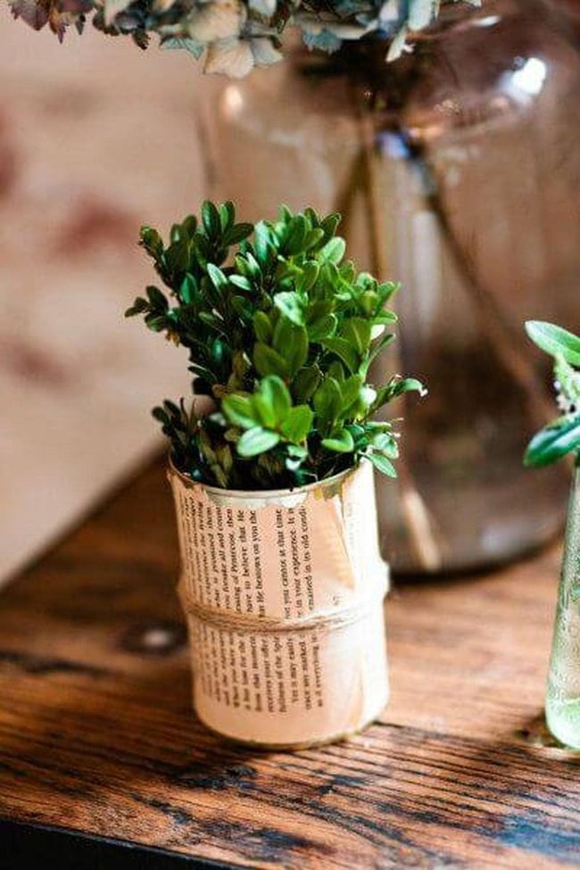 Tin Can Plant Container