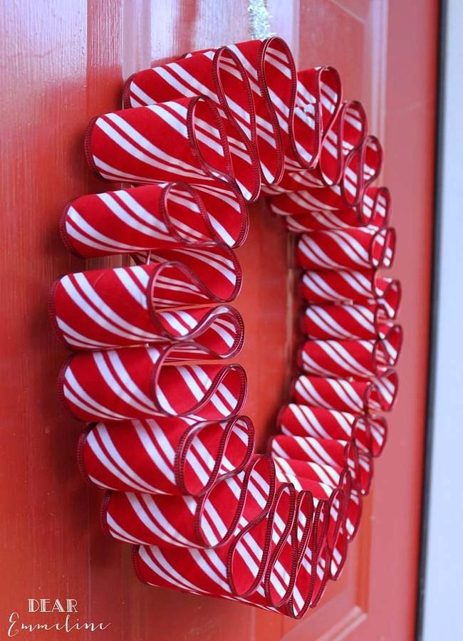Bright Ribbon Candy Wreaths