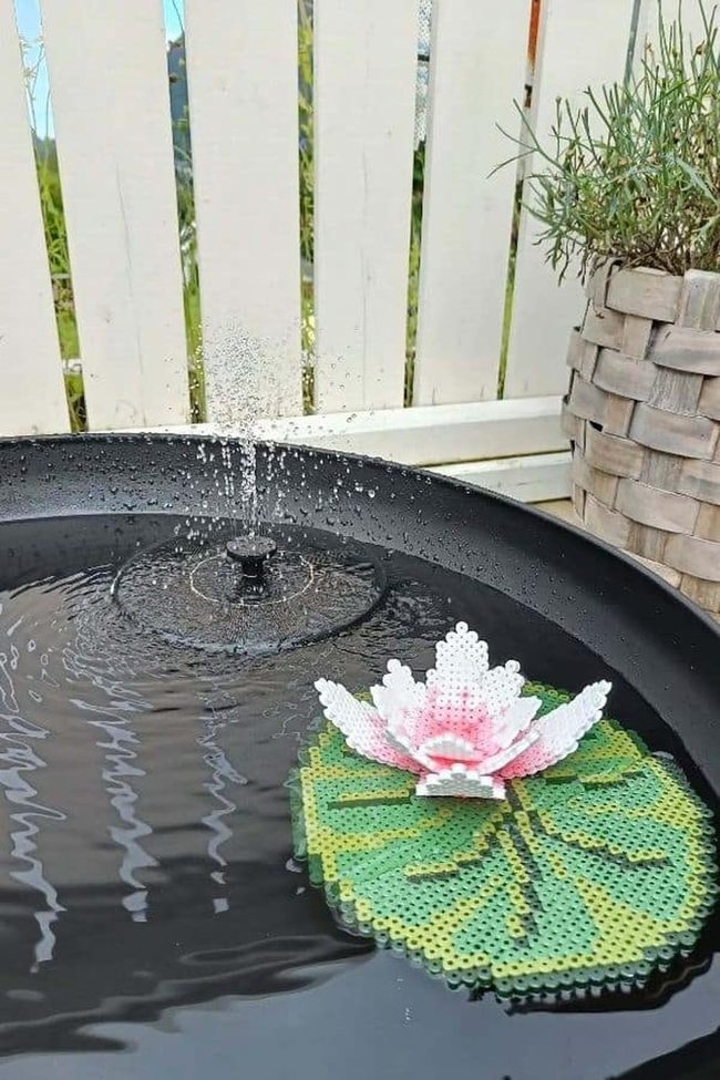 Colorful Hama Beads Lotus Pond