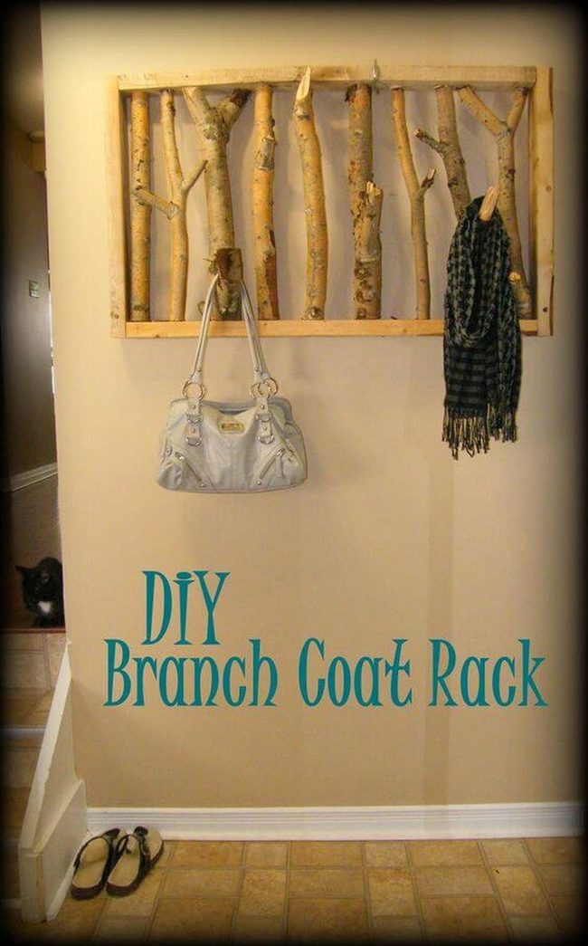 Natural Branch Wall Storage