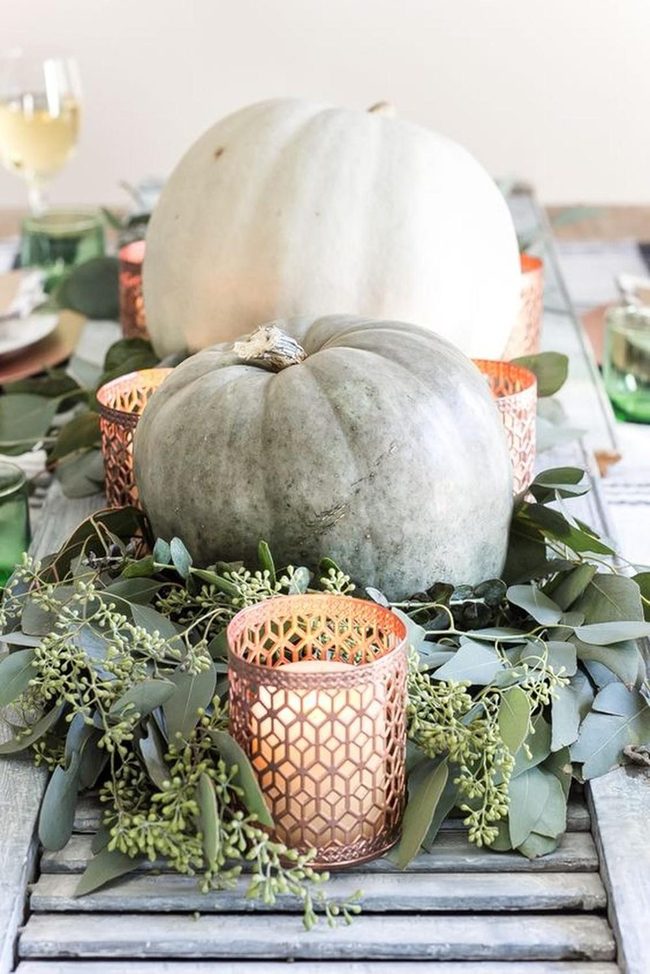 Copper Light Autumn Table