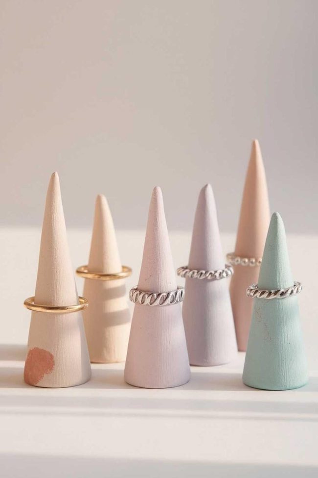 Pastel Clay Ring Holders