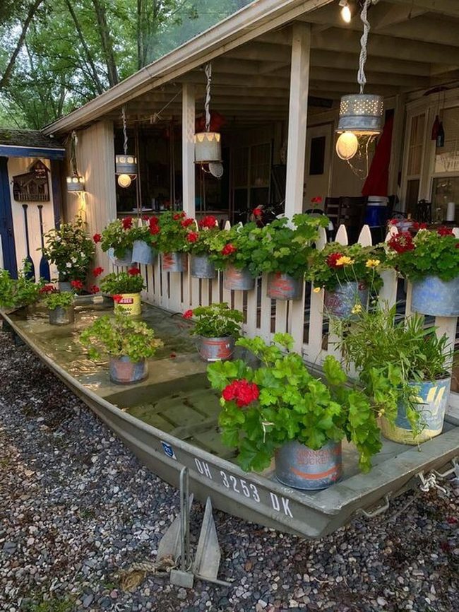 Rusty Boats Blooming Abundantly