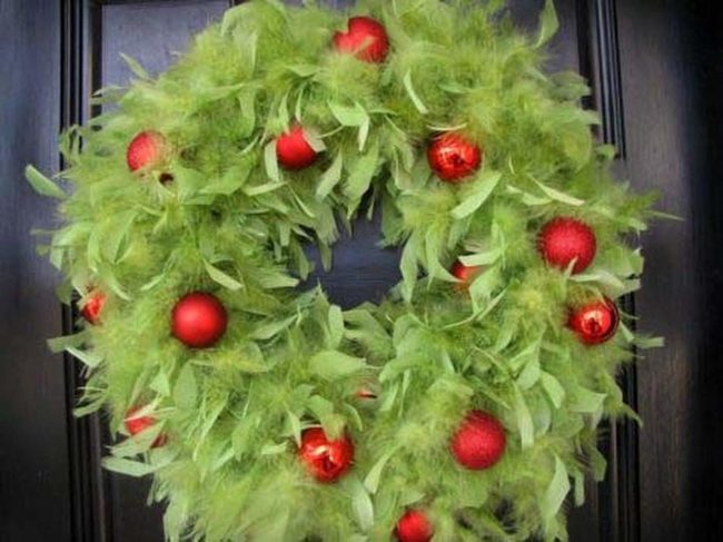 Green And Red Grinch Wreath