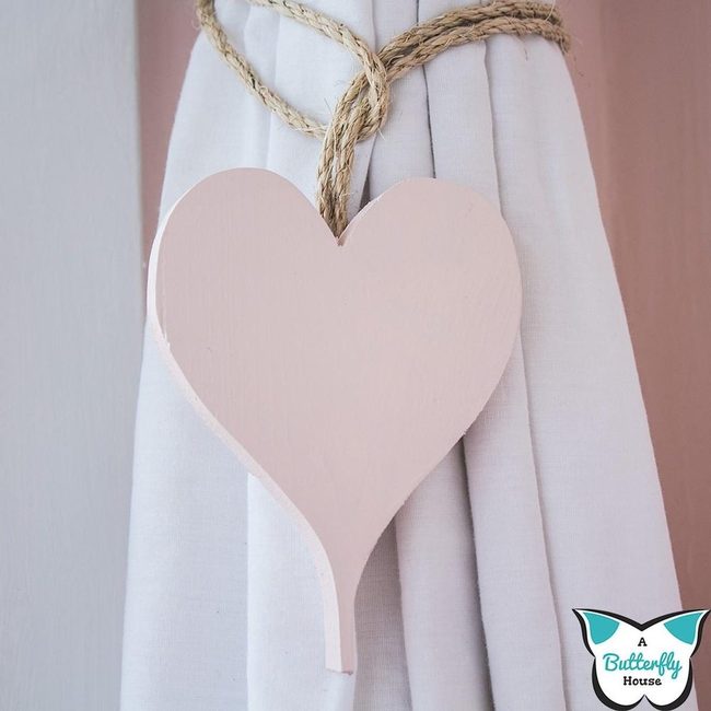 White Curtains With Braided Rope