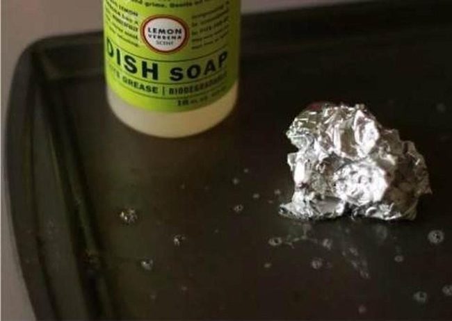 Crumpled Foil Dish Scrubber