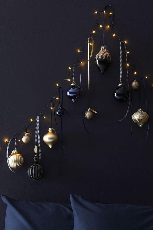 Dark Blue Corner With Golden Accents