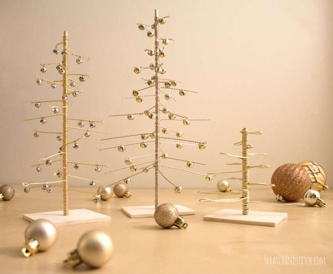 Metallic Wire Trees With Beaded Branches