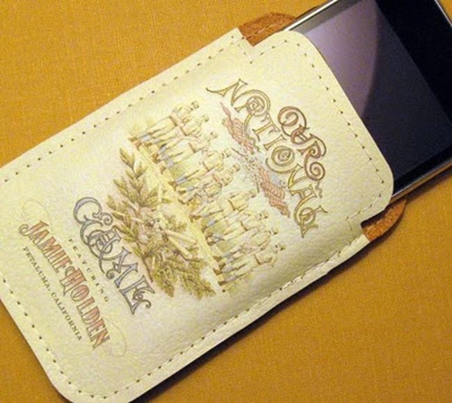 Hand-Stitched Leather Phone Art