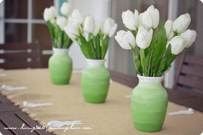 Gradient Vases Spring Flowers