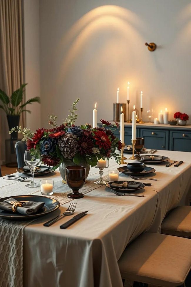 Dried Botanicals Halloween Table