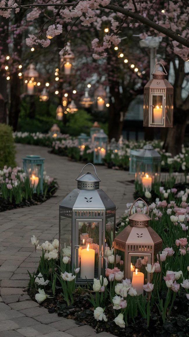 Spring Lanterns Light Pathways