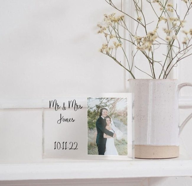 Glass Frame With Custom Lettering