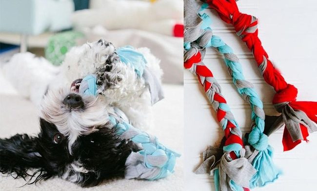 Braided Rope Toys In Primary Colors