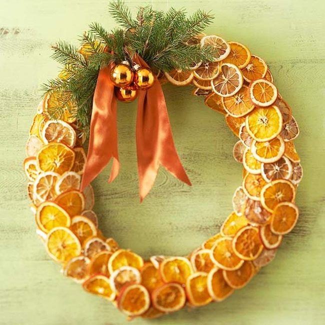 Golden Orange Citrus Wreath