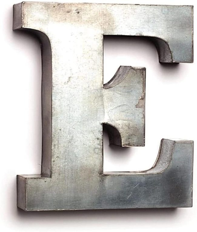 Tin Letters Catch Light