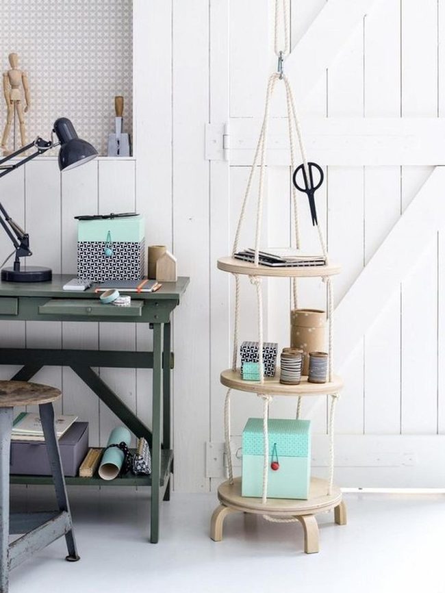 White Wood And Green Workspace