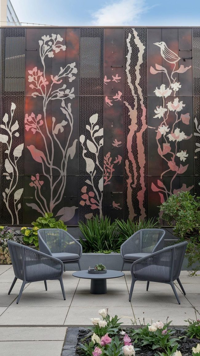 Spring Blooms Steel Wall Art