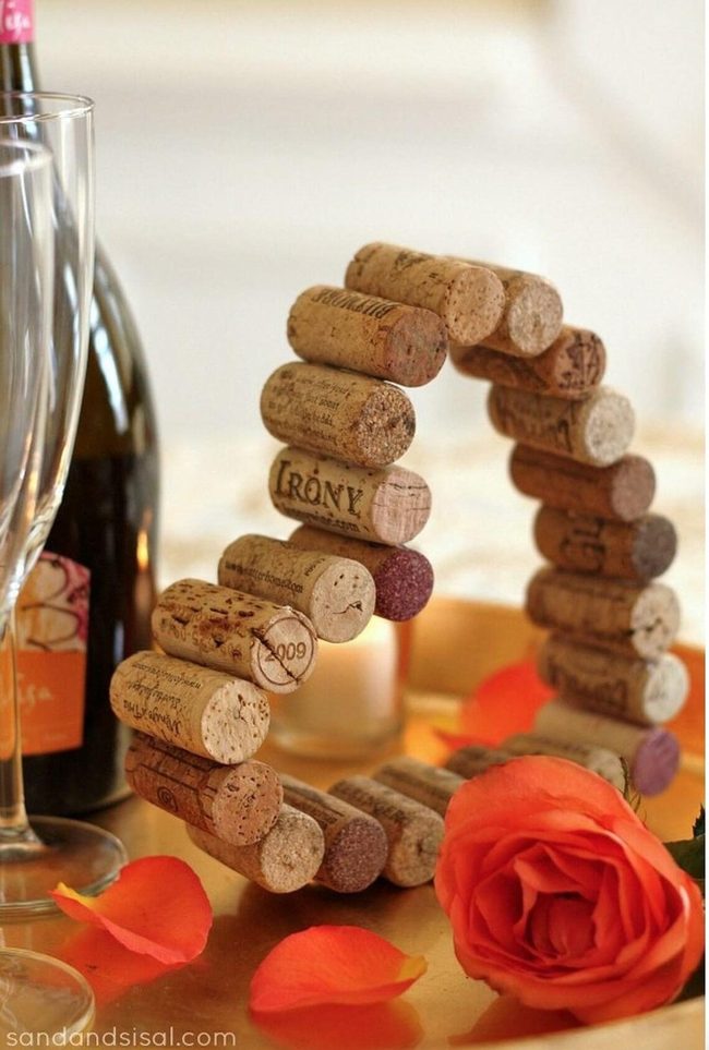 Heart-Shaped Cork Memory Display