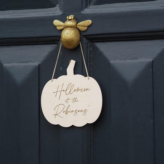 Painted Wood Pumpkin Entrance
