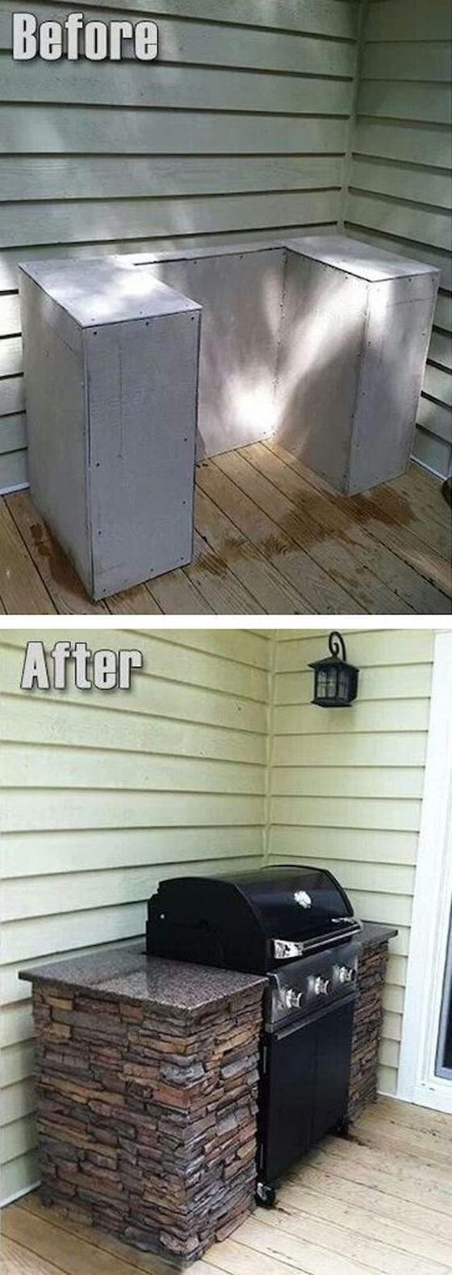 Faux Stone Outdoor Kitchen Station