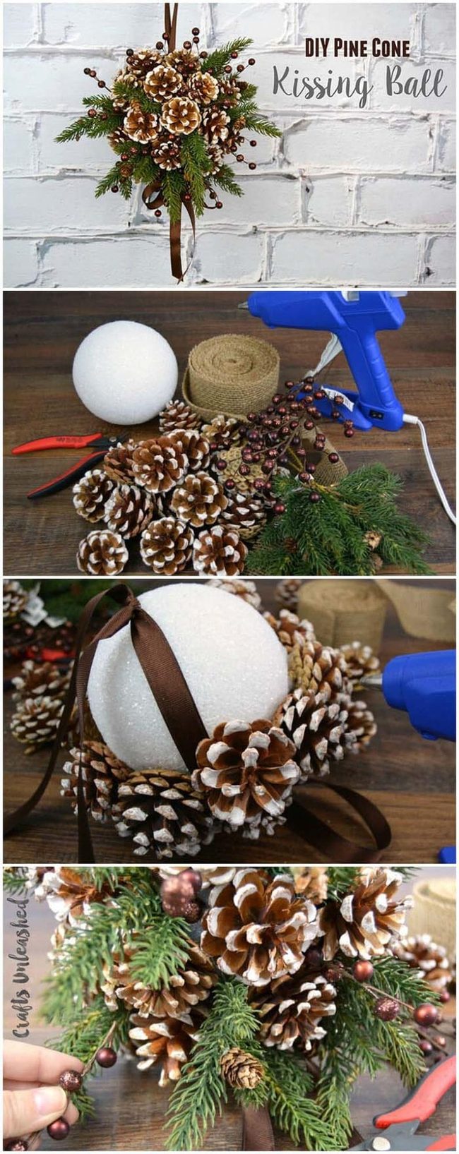 Pine Cone Kissing Balls For Doorways
