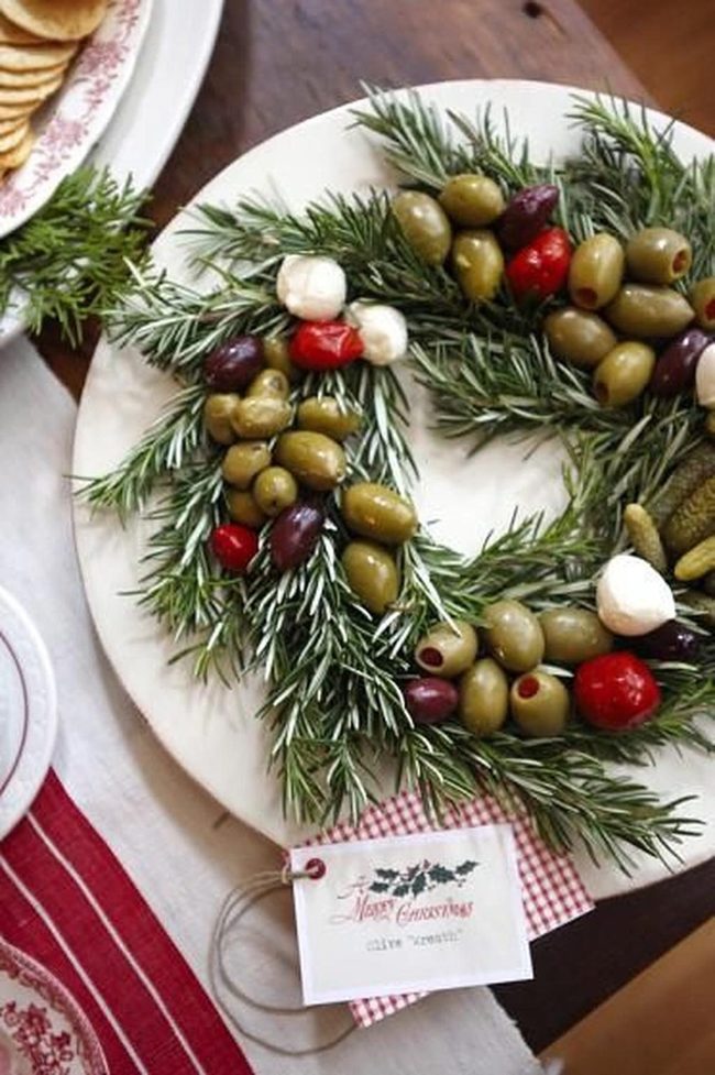 Olive And Cheese Circular Wreath