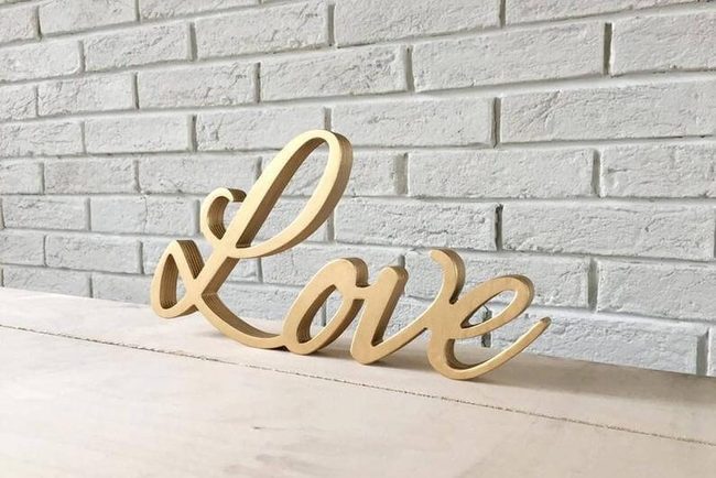 Lightweight Wooden Love Sign