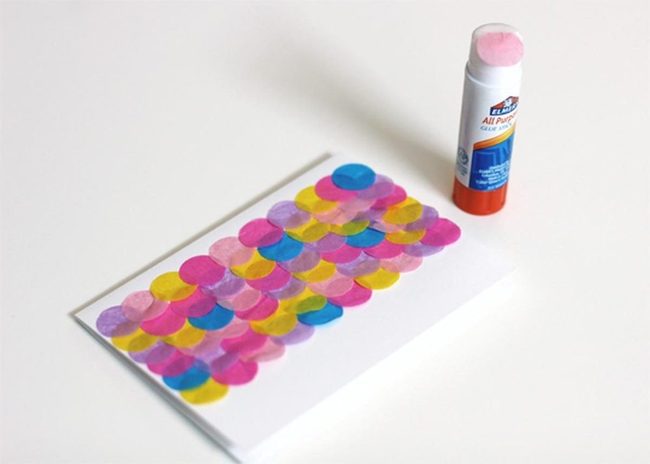 Colorful Paper Circles On White