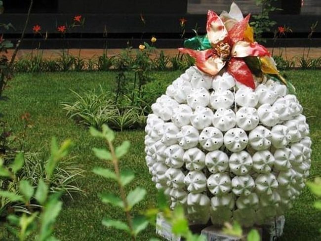 Egg Carton Flower Tower