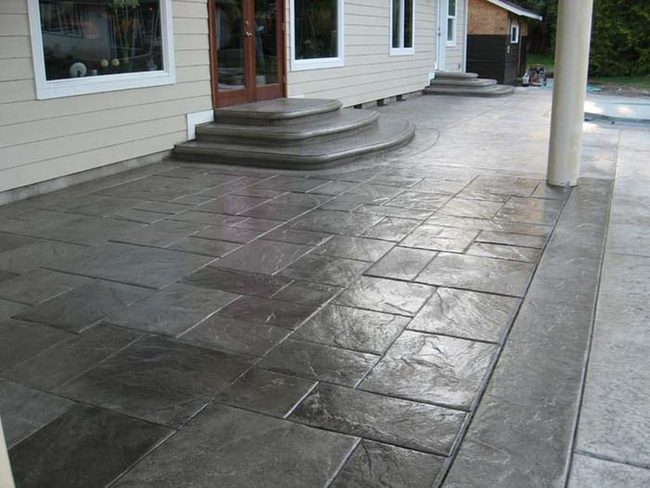Stamped Concrete Stone Steps