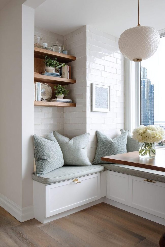L-Shaped Corner Banquette With Options